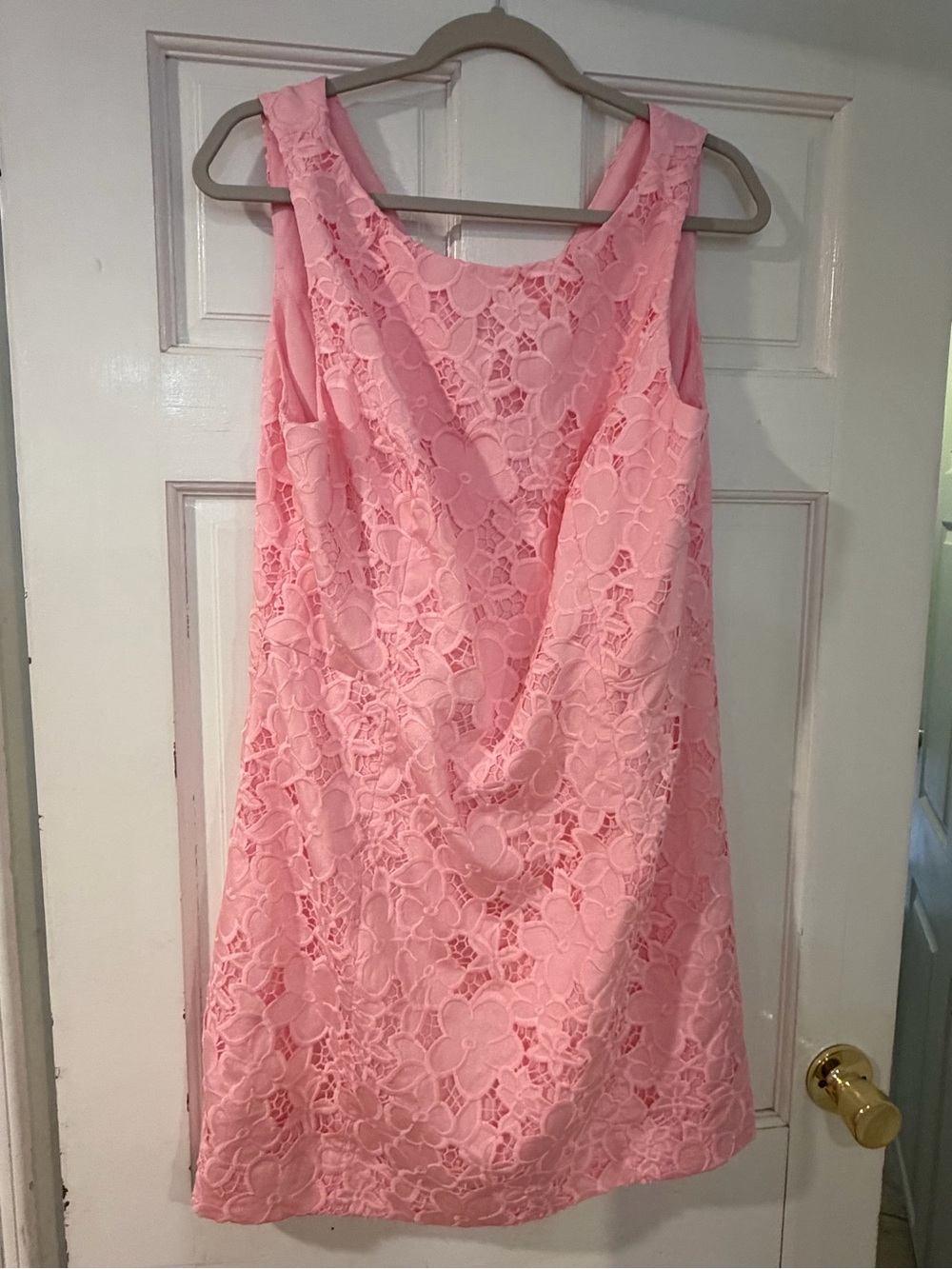 Lilly Pulitzer Pink Floral Lace Shift Dress